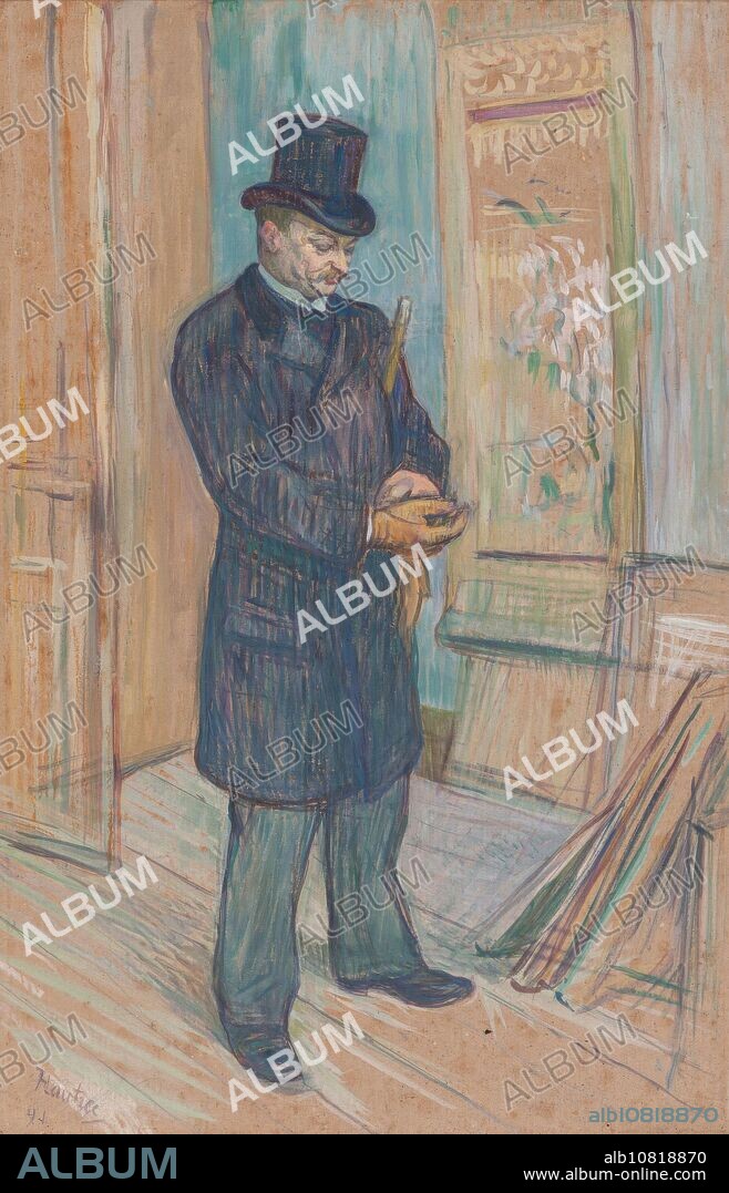 HENRI DE TOULOUSE LAUTREC. Henri de Toulouse-Lautrec/ Portrait of Dr. Henri Bourges, 1891. Oil on cardboard mounted on panel. 78.74 × 50.48 cm.