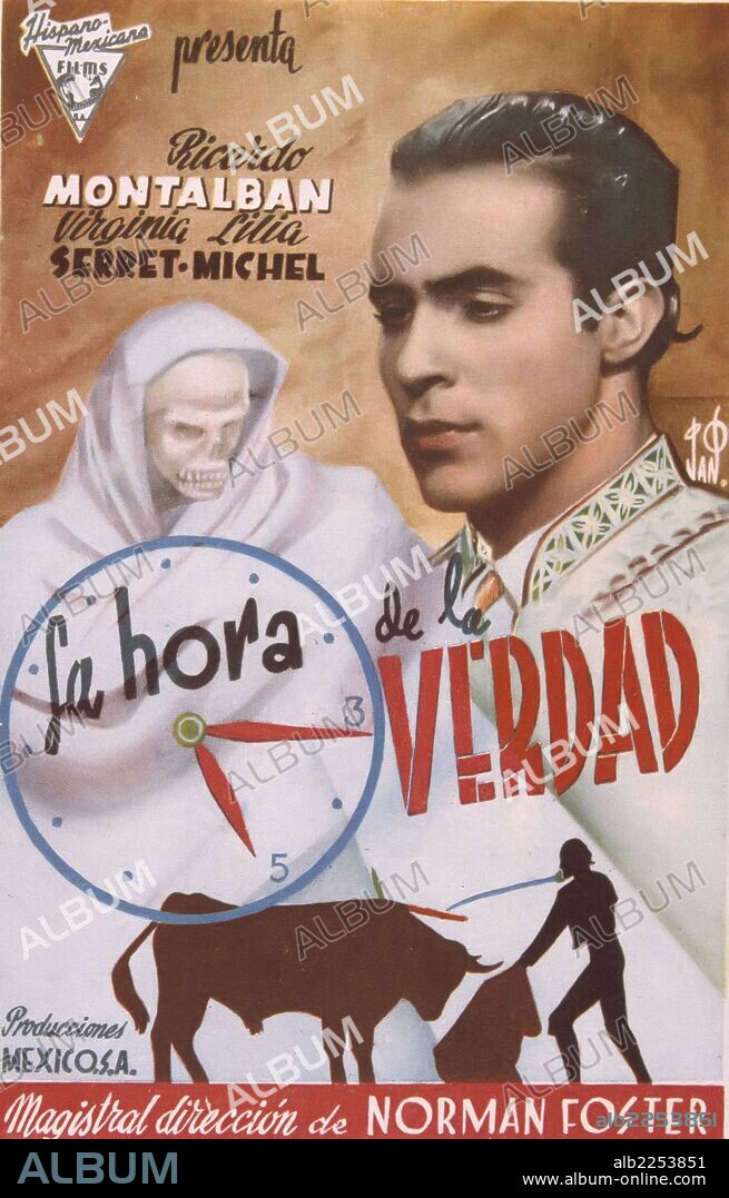 PELICULA : LA HORA DE LA VERDAD , 1944. DIRECTOR : NORMAN FOSTER. ACTORES : RICARDO MONTALBAN.