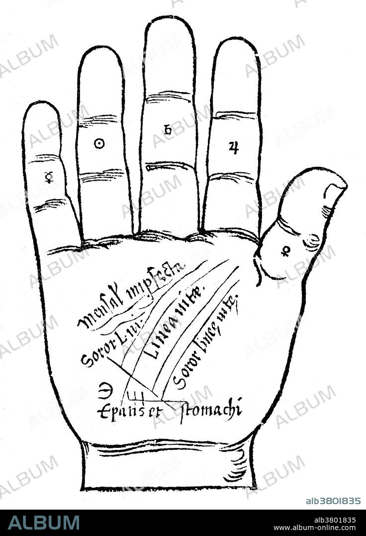 John Indagine was a 16th Century German chiromancer and Carthusian Prior. His book "Introductiones Apotelesmaticae" was published at Strasbourg in 1522 as a complete treatise on astrology, chiromancy and physiognomy. Palmistry is the claim of characterization and foretelling the future through the study of the palm. The practice is found all over the world, with numerous cultural variations. Those who practice chiromancy are called palmists, palm readers, hand readers, hand analysts, or chirologists. There are many, often conflicting, interpretations of various lines and palmar features across various schools of palmistry. These contradictions between different interpretations, as well as the lack of empirical support for palmistry's predictions, contribute to palmistry's perception as a pseudoscience. During the Middle Ages the art of palmistry was actively suppressed by the Catholic Church as pagan superstition. In Renaissance magic, palmistry was classified as one of the seven "forbidden arts," along with necromancy, geomancy, aeromancy, pyromancy, hydromancy, and spatulamancy (scapulimancy).