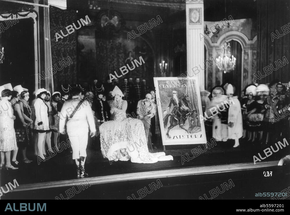 Kalman, Emmerich Komponist. 24.10.1882 (Siofok) - 30.10.1953 (Paris). Werke: Die Zirkusprinzessin (Operette). Szenenfoto aus der Uraufführung im Theater an der Wien, 1926.