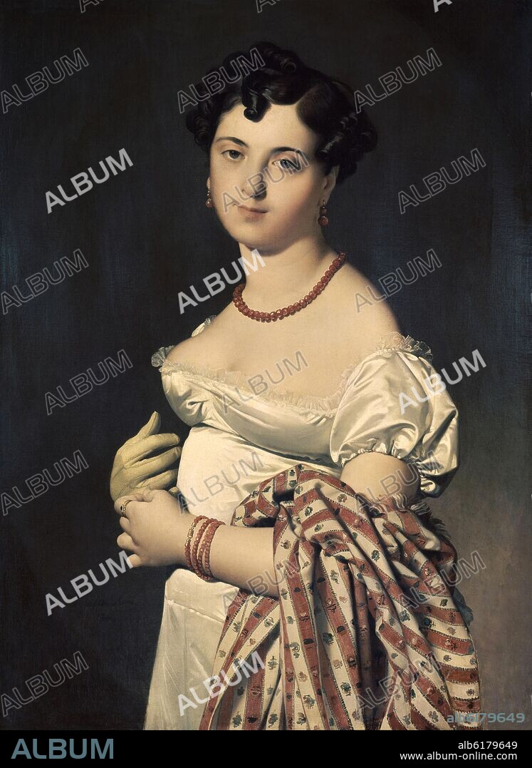 JEAN AUGUSTE DOMINIQUE INGRES. RETRATO DE MADAME PANCKOUCKE - 1811 - 93x68 - NEOCLASICISMO FRANCES.