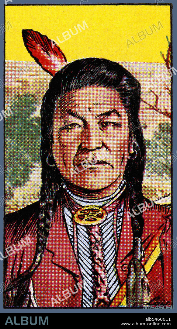 Razas humanas. Indio sioux, pueblo indígena americano asentado en los territorios de lo que ahora son los Estados Unidos y sur de las praderas canadienses.
