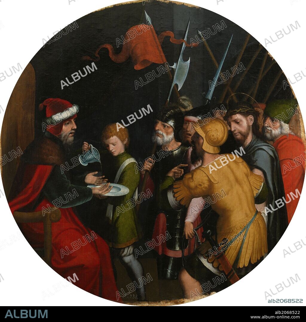 Juan Correa de Vivar / 'Pilatos lavándose las manos', 1540-1545, Escuela Española, Tabla, P00668.