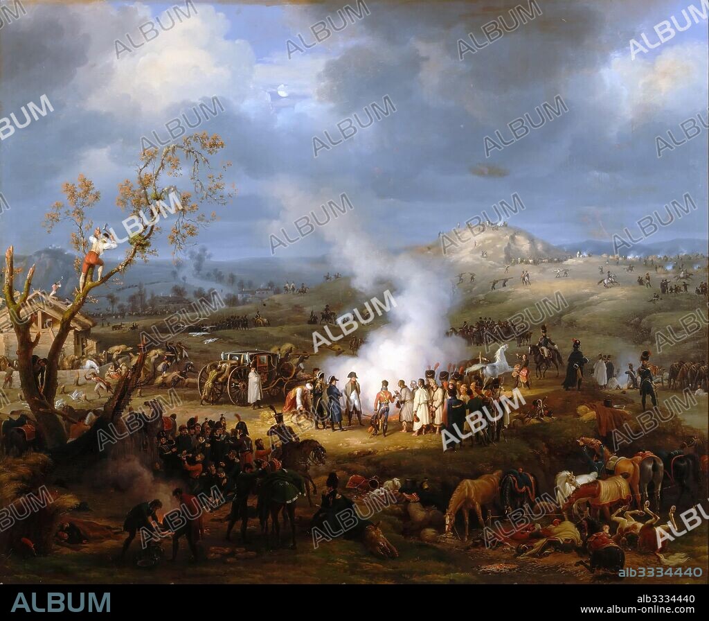 LEJEUNE, LOUIS-FRANçOIS, BARON. Napoleon's bivouac on the eve of Austerlitz, 1 December 1805.