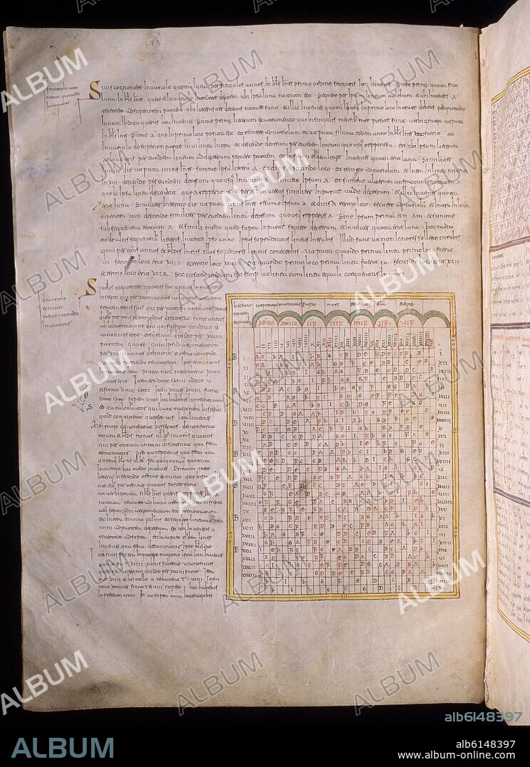 CODICE VIGILANO O ALBENDENSE - CALENDARIO - SIGLO X - DI2, F6V - PROCEDENTE DE SAN MARTIN DE ALBELDA.