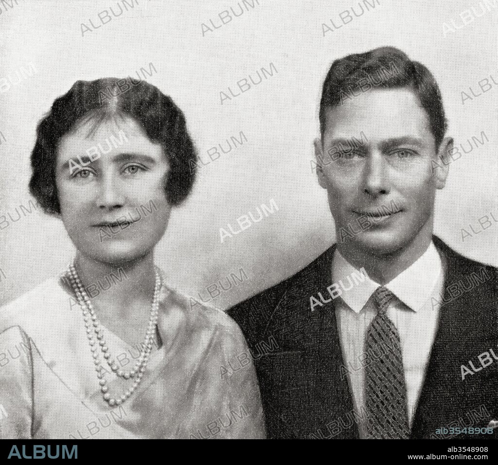 The Duke of York in 1935. George VI, Albert Frederick Arthur George, 1895 to 1952. King of the United Kingdom. Elizabeth Angela Marguerite Bowes-Lyon, 1900 to 2002. Queen consort of George VI. From The Queen, The Lady's Magazine published 1935.