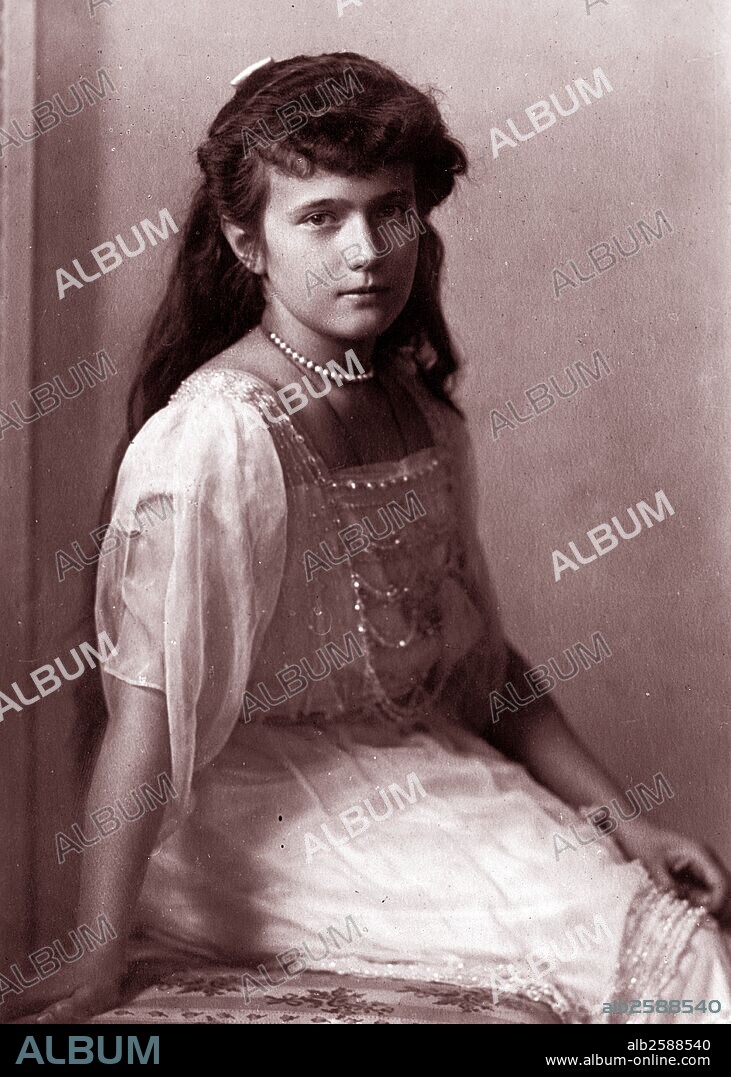 Grand Duchess Anastasia Nikolaevna of Russia  (June 18 1901 – July 17, 1918) youngest daughter of Tsar Nicholas II, the last sovereign of Imperial Russia, and his wife, Tsarina Alexandra Fyodorovna.