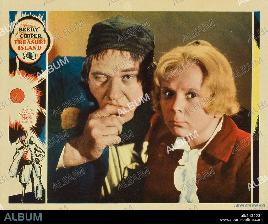 JACKIE COOPER and WALLACE BEERY in TREASURE ISLAND, 1934, directed by VICTOR FLEMING. Copyright M.G.M.
