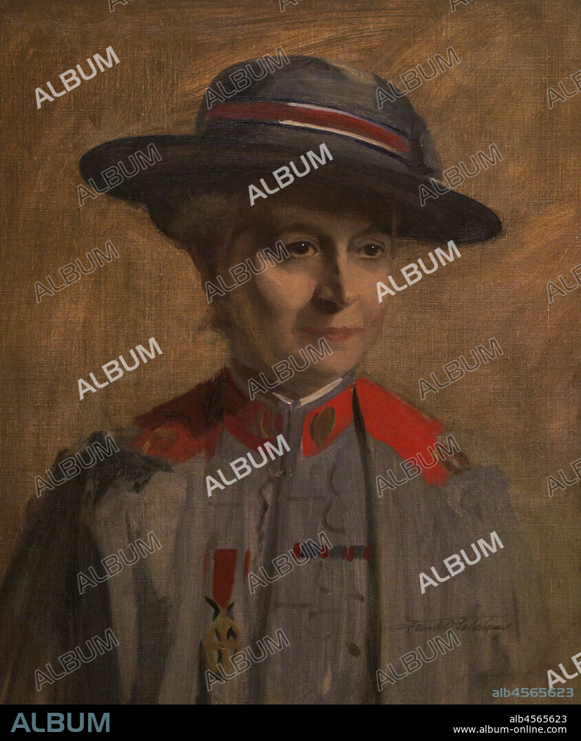 FRANK OWEN SALISBURY. Maud McCarthy (1858-1949). Australian nurse. Matron-in-Chief for the British Armies. Portrait by Frank O. Salisbury (1874-1962). Oil on canvas (60,4 x 48,7 cm), 1917. National Portrait Gallery. London, England, United Kingdom.