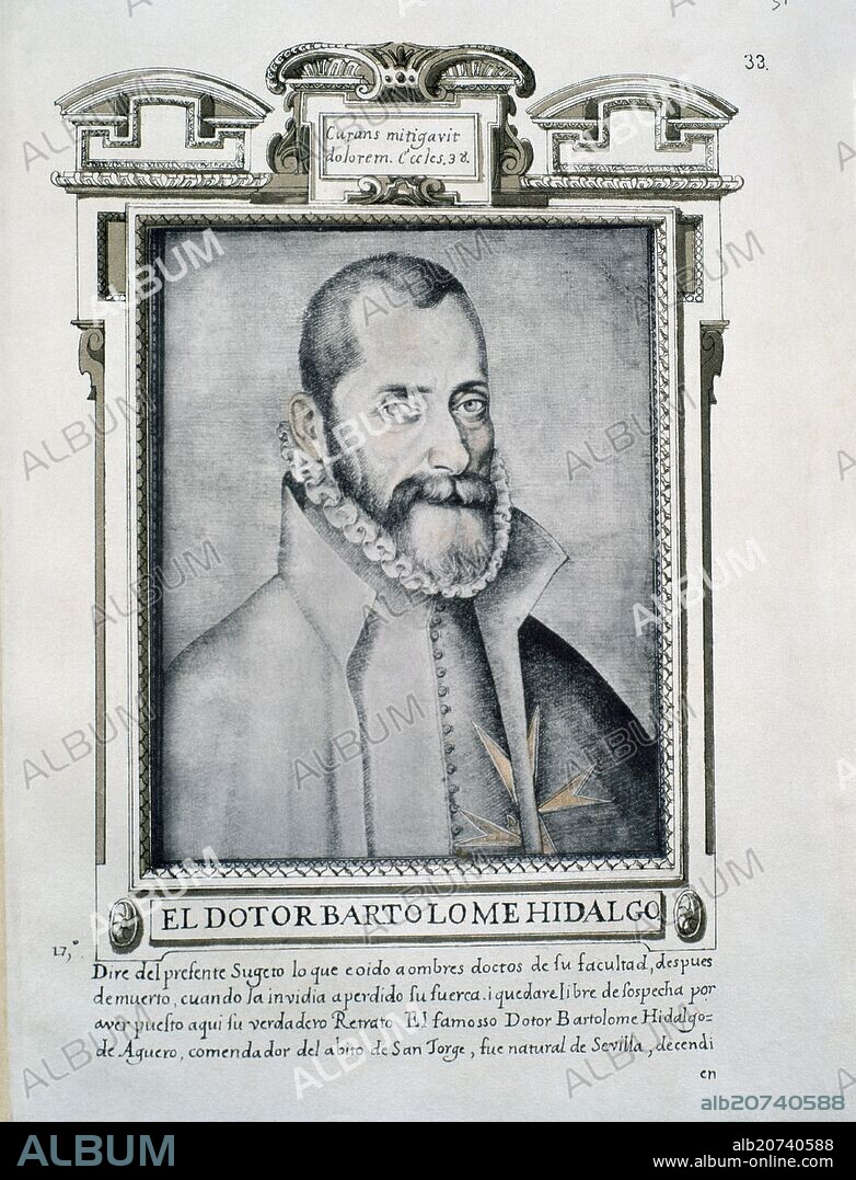 FRANCISCO PACHECO. BARTOLOME HIDALGO (1527-1597) - BOOK OF PORTRAITS OF ILLUSTRATIONS AND MEMORABLE MEN - 1599.