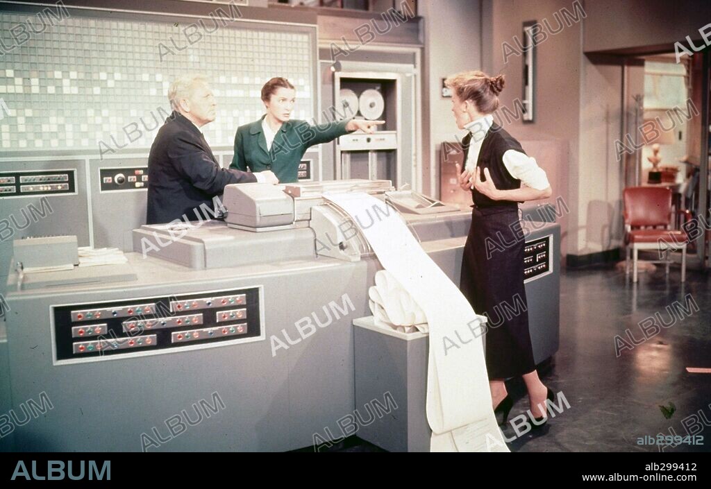 KATHARINE HEPBURN y SPENCER TRACY en SU OTRA ESPOSA, 1957 (DESK SET), dirigida por WALTER LANG. Copyright 20TH CENTURY FOX.