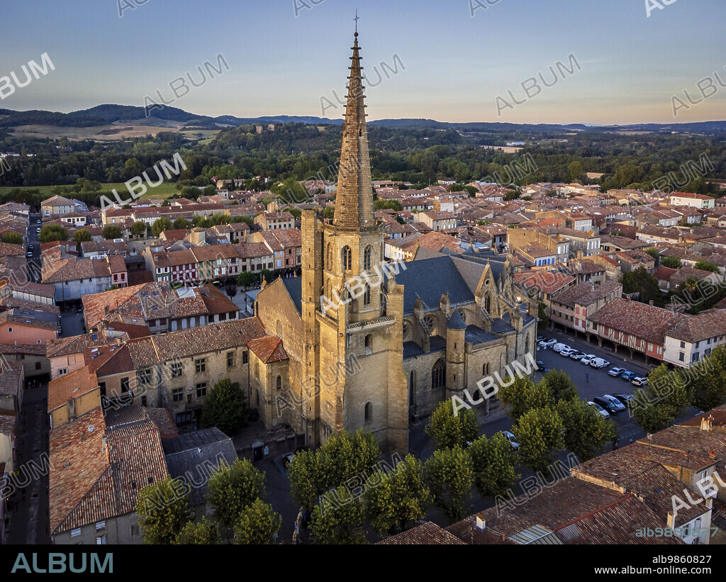 St. Maurice Cathedral of Mirepoix, Ariège department, French Republic, Europe.
