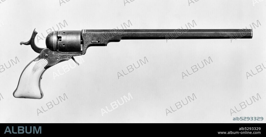 SAMUEL COLT. Colt Paterson Percussion Revolver, No. 5, Holster Model, serial no. 528, American, Paterson, New Jersey, ca. 1838-40.