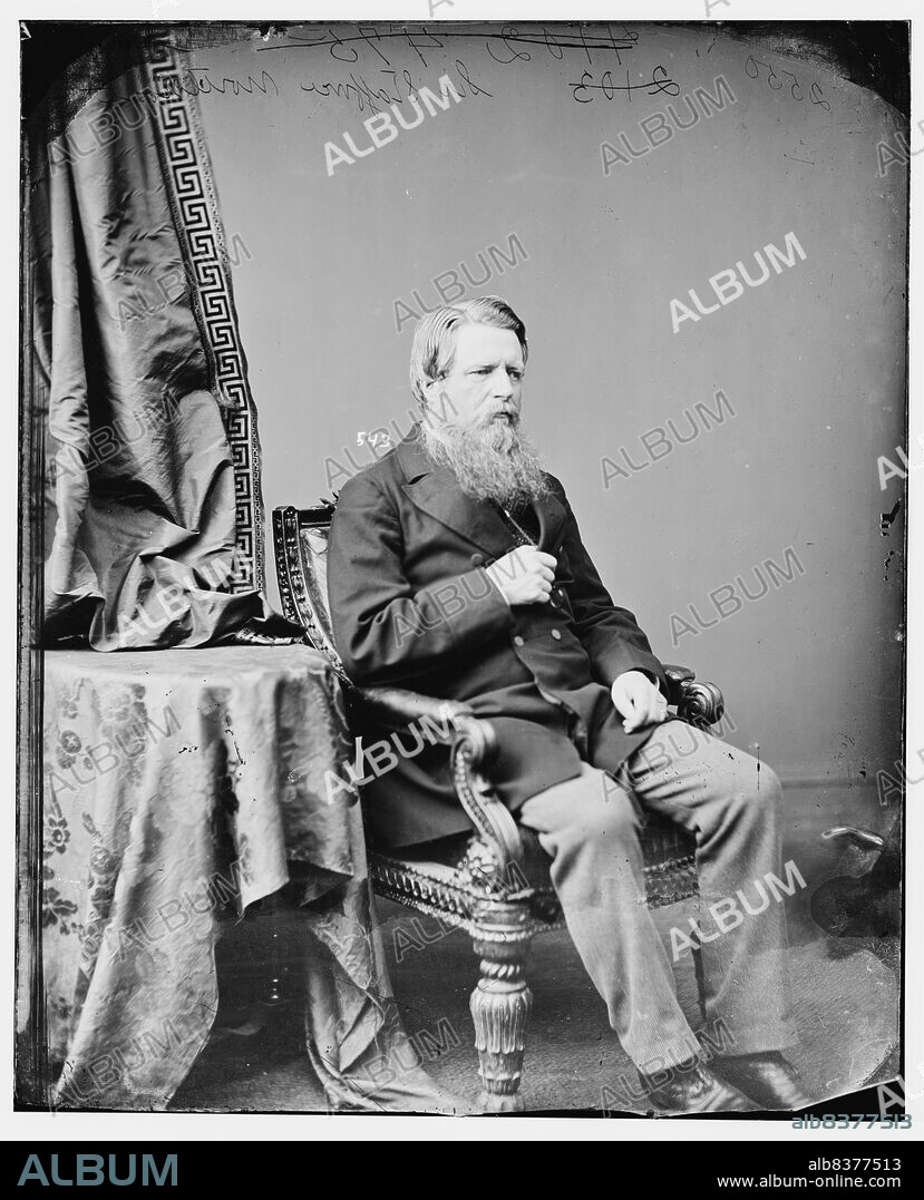 Sir Stafford Northcoat [sic], between 1860 and 1875. [British politician Northcote first entered Parliament in 1855 as Conservative MP for Dudley. He held various cabinet posts in his political career including Chancellor of the Exchequer and Foreign Secretary. He was created Earl of Iddesleigh in 1885].