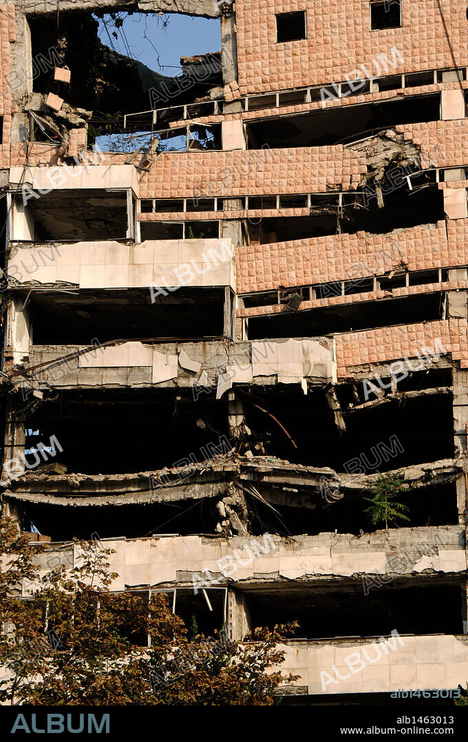 REPUBLIC OF SERBIA. BELGRADE. Government Buildings destroyed during the NATO bombing of Yugoslavia  war.