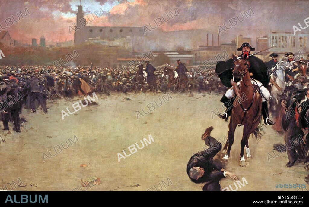RAMON CASAS Y CARBO (1866-1932). CASAS Y CARBO, RAMON PINTOR ESPAÑOL. BARCELONA 1866-1932 "LA CARGA" (BARCELONA 1903) MUSEO DEL PRADO. MADRID DEPOSITADO EN EL MUSEO DE OLOT , GERONA.