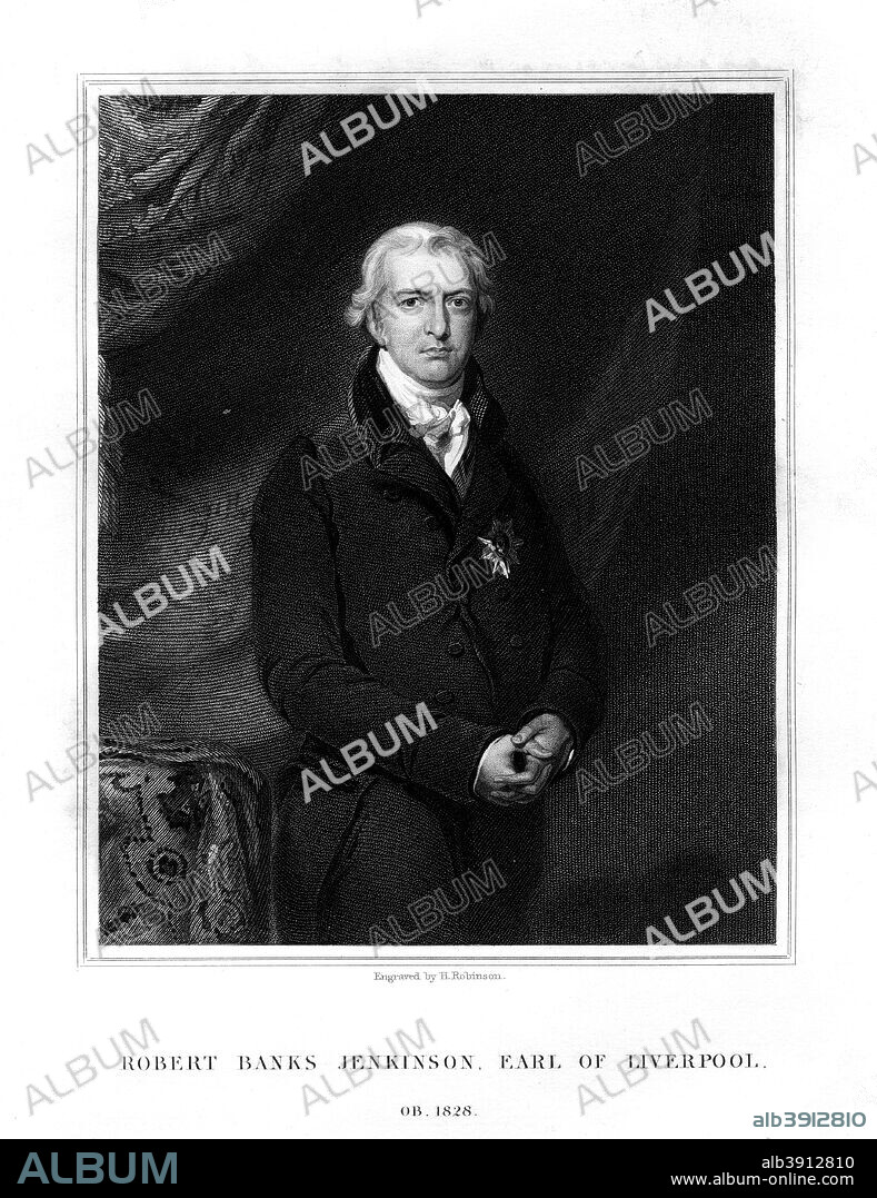 Robert Banks Jenkinson, 2nd Earl of Liverpool, Prime Minister of the United Kingdom, (1834). Lord Liverpool (1770-1828) argued for the abolition of the slave trade, but was generally opposed to reform. After the Peterloo Massacre in 1819, his government imposed the Six Acts legislation which limited free speech and the right to gather for peaceful demonstration. He was also opposed to granting political equality to Roman Catholics.