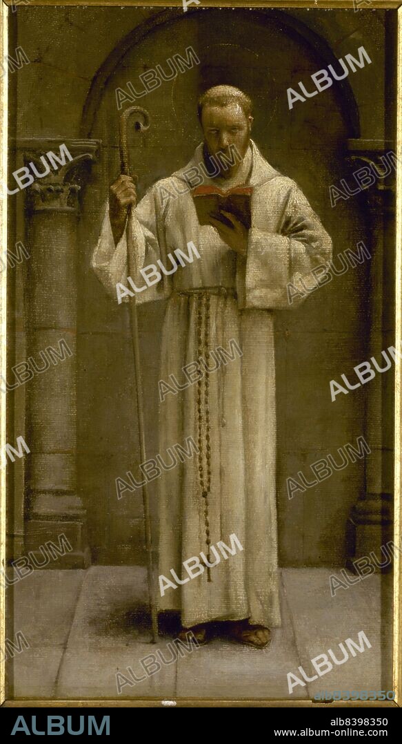 PASCAL ADOLPHE JEAN DAGNAN-BOUVERET. Esquisse pour l'église de Bagneux : Saint Herbland, c.1877. Sketch for the church of Begneux: St Herbland.