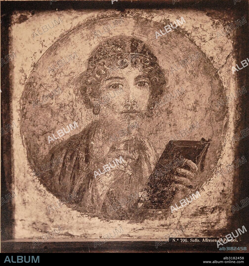 Saffo. Affresco di Pompei.