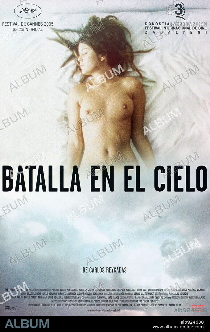 Poster de BATALLA EN EL CIELO, 2005, dirigida por CARLOS REYGADAS. Copyright MATARRAYA PROD/THE COPRODUCTION OFFICE/NO DREAM CINEMA/TARAN.