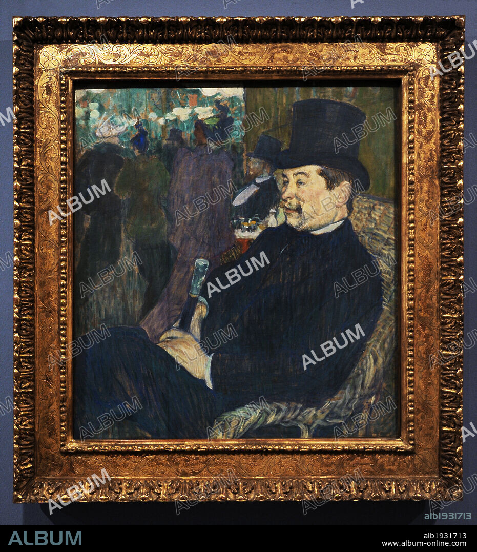 HENRI DE TOULOUSE-LAUTREC (1864-1901). FRENCH ARTIST.. Henri de Toulouse-Lautrec (1864-1901). Pintor francés. Retrato de Monsieur Delaporte en el Jardín de París, 1893. Museo Carlsberg Glyptotek. Copenhague. Dinamarca.