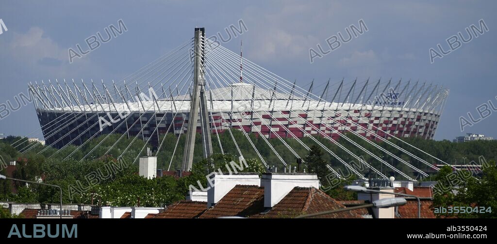The PGE Narodowy or National Stadium (Stadion Narodowy) is a retractable roof football stadium located in Warsaw, Poland. It is used mostly for football matches and it is the home stadium of Poland national football team.