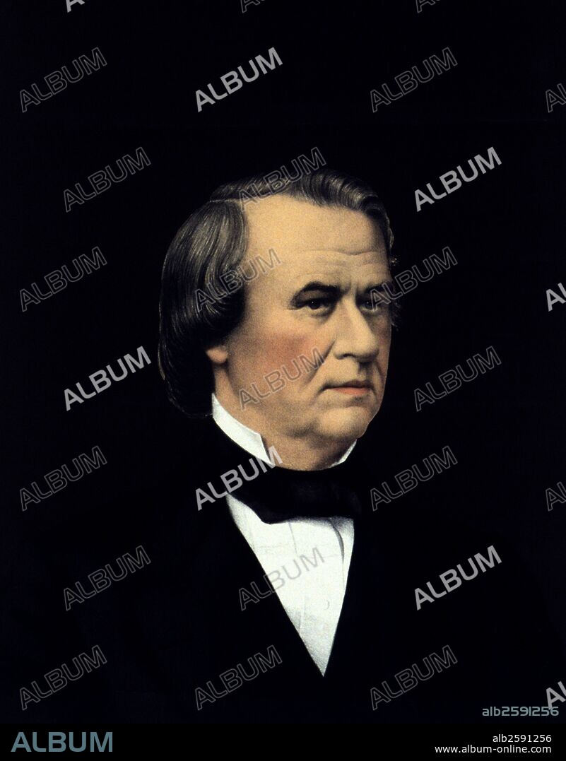President Andrew Johnson. Johnson was the 17th President of the United States, serving from 1865 to 1869. He became president as Abraham Lincoln's Vice President at the time of Lincoln's assassination.