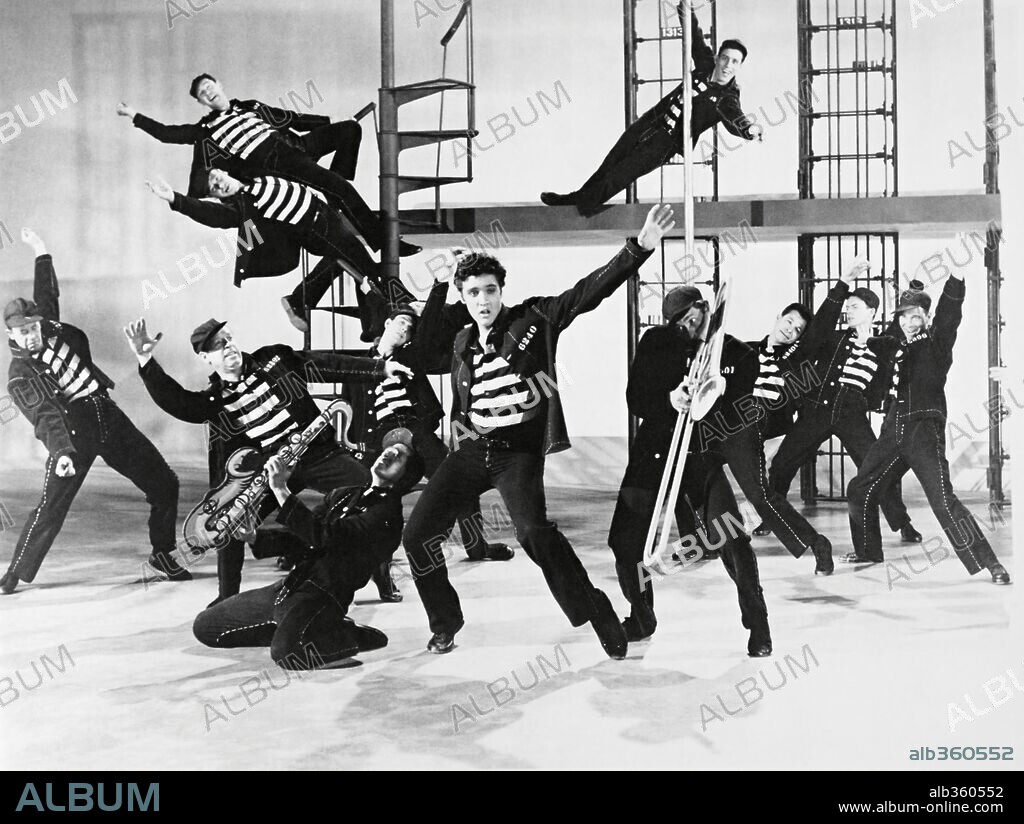 ELVIS PRESLEY in JAILHOUSE ROCK - RHYTHMUS HINTER GITTERN, 1957 (JAILHOUSE ROCK), unter der Regie von RICHARD THORPE. Copyright M.G.M.