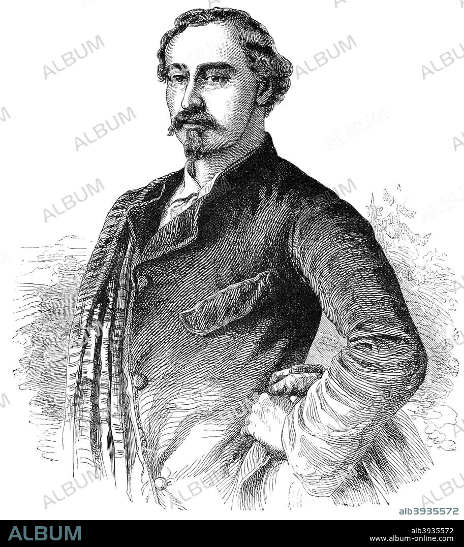 Ernst II, Duke of Saxe-Coburg and Gotha, 19th century. The Duke (1818-1893) was Prince Albert's brother and Queen Victoria's brother-in-law. Illustration from The life and times of Queen Victoria, by Robert Wilson, (1900).