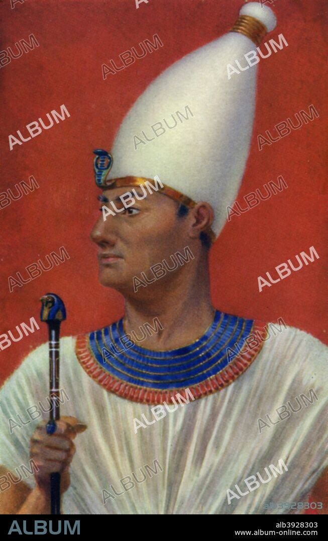 Thutmosis III, Ancient Egyptian pharaoh of the 18th dynasty, 15th century BC (1926). The sixth pharaoh of the 18th dynasty, Thutmosis (Thutmose) III ruled Egypt from 1479-1426 BC, initially with his aunt, Hatshepsut, as regent and then co-ruler. A print from Kings and Queens of Ancient Egypt, portraits by Winifred Brunton, Hodder and Stoughton, London, 1926.