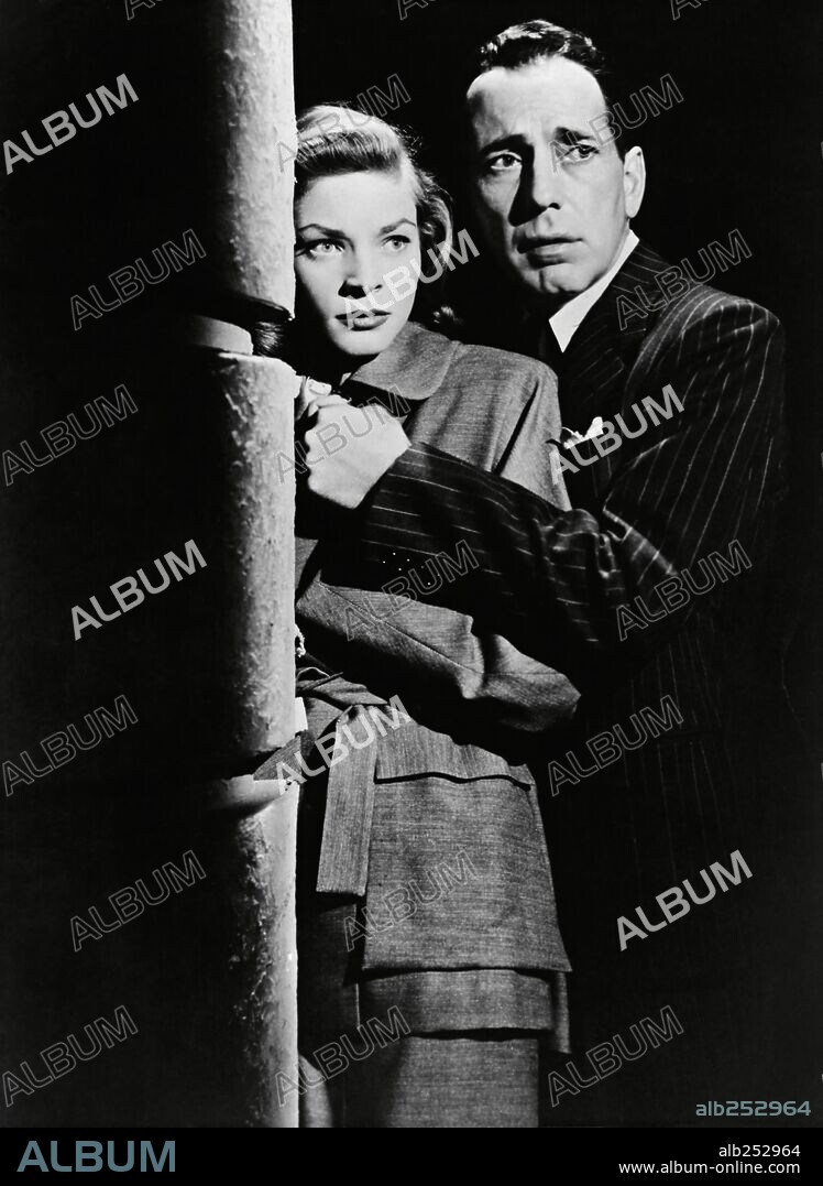 HUMPHREY BOGART and LAUREN BACALL in DARK PASSAGE, 1947, directed by DELMER DAVES. Copyright WARNER BROTHERS.