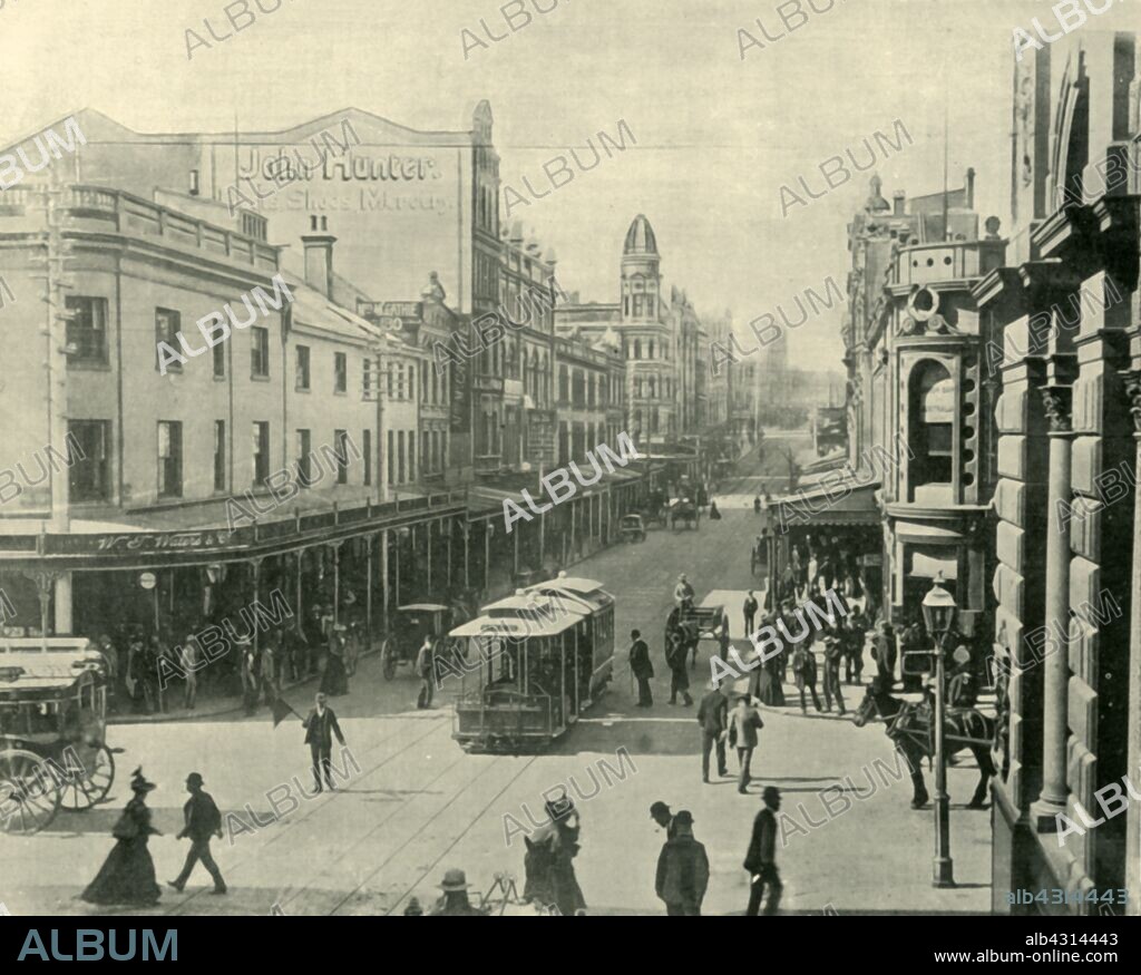 'In Sydney', 1901. Sydney, founded as a British penal colony in 1788, became one of six colonies to form the federation and Commonwealth of Australia in January 1901. From "Federated Australia". [The Werner Company, London, 1901].