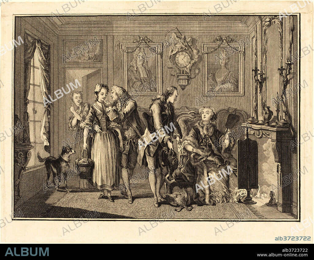 JOSEPH DE LONGUEIL AFTER CHARLES EISEN. La jolie fermiere. Medium: etching and engraving.