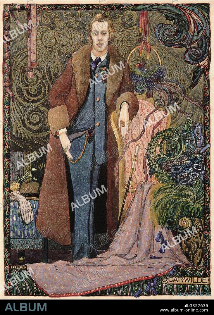 JAN KONUPEK. Portrait of Oscar Wilde.
