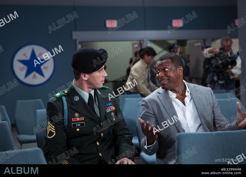 CHRIS TUCKER y GARRETT HEDLUND en BILLY LYNN, 2016 (BILLY LYNN HALFTIME WALK), dirigida por ANG LEE. Copyright BONA FILM GROUP/FILM4/THEINK FACTORY/MARC PLATT/STUDIO8/TRIS.