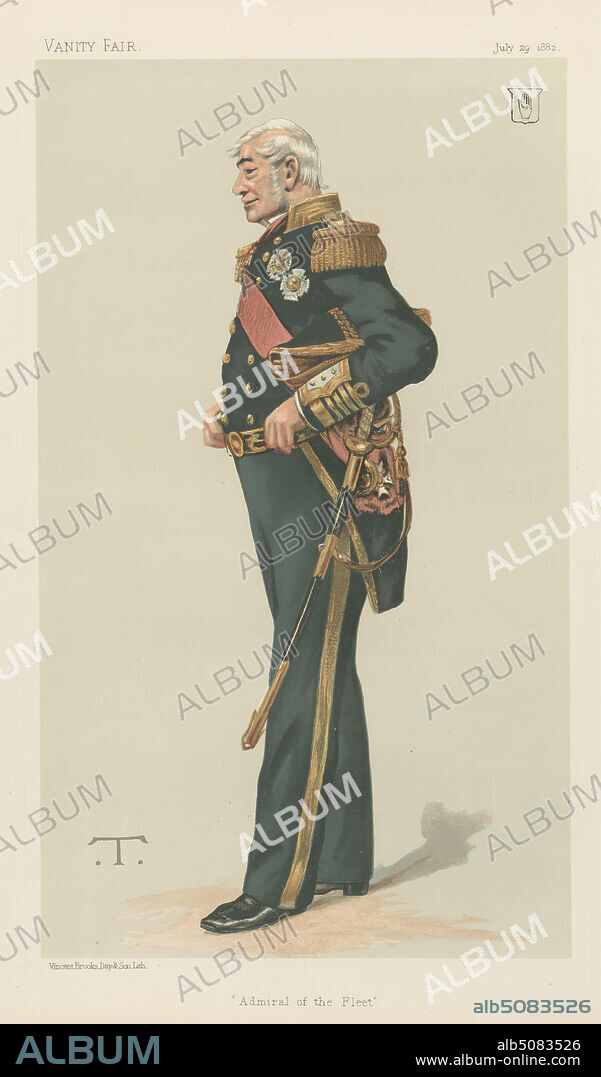 Vanity Fair: Military and Navy; 'Admiral of the Fleet', Sir Alexander Milne, July 29, 1882, Theobald Chartran, 18491907, French, 1882, Chromolithograph.