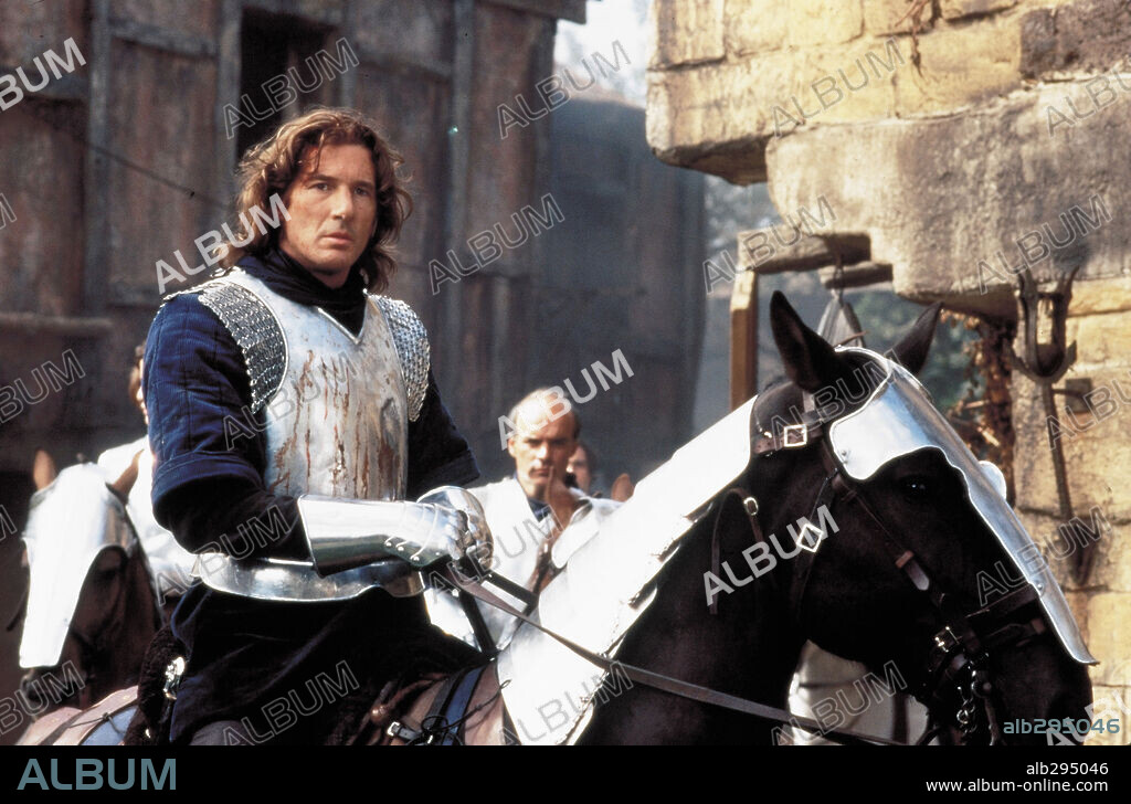 RICHARD GERE y LANCELOT. RICHARD GERE en EL PRIMER CABALLERO, 1995 (FIRST KNIGHT), dirigida por JERRY ZUCKER. Copyright COLUMBIA TRI STAR.