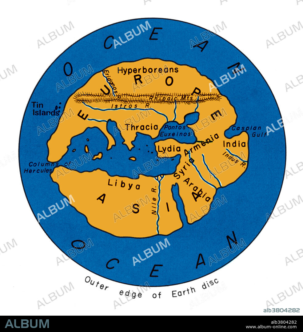The world as Hippocrates knew it. Map of Hecataeus represents the Mediterranean view of the earth at 500 BC. Hecataeus of Miletus (550 BC - 476 BC), named after the Greek goddess Hecate, was an early Greek historian of a wealthy family. He flourished during the time of the Persian invasion. After having travelled extensively, he settled in his native city, where he occupied a high position, and devoted his time to the composition of geographical and historical works. He is the first known Greek historian, and was one of the first classical writers to mention the Celtic people. He was one of the first of the logographers to attempt a serious prose history and to employ critical method to distinguish myth from historical fact, though he accepts Homer and other poets as trustworthy authorities.