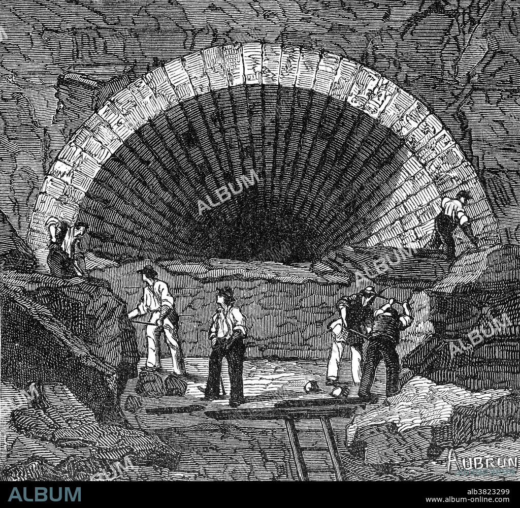 Railroad Vault Tunnel Construction, 19th Century