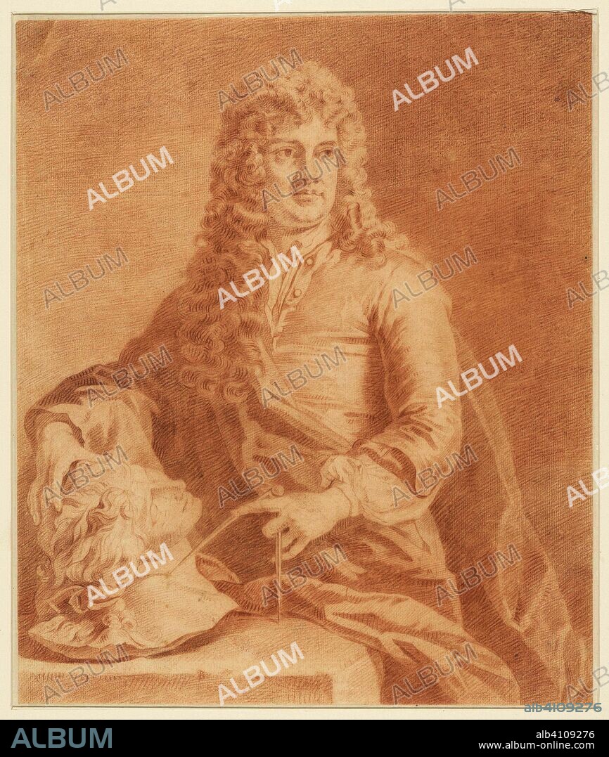 Portrait of Pieter van der Plaes. Draughtsman: Pieter Schenk (I) (possibly). After Gottfried Kneller. Dating: 1670 - 1711. Measurements: h 325 mm × w 270 mm.