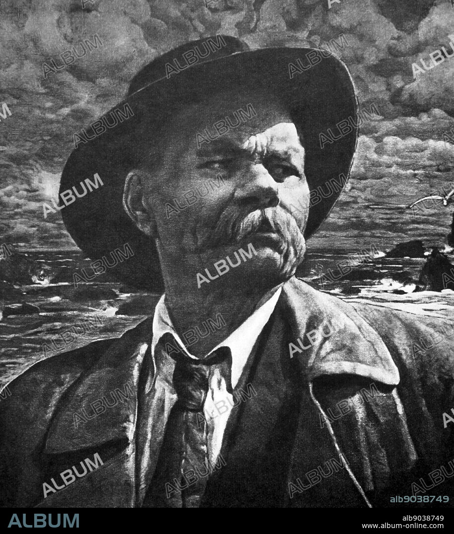Portrait of the author Maxim Gorky (1868-1939) by Isaak Izrailevich Brodsky; 1937.