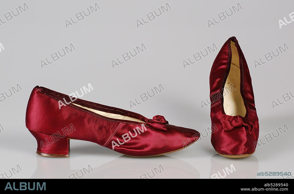 Evening slippers, probably French, ca. 1890.