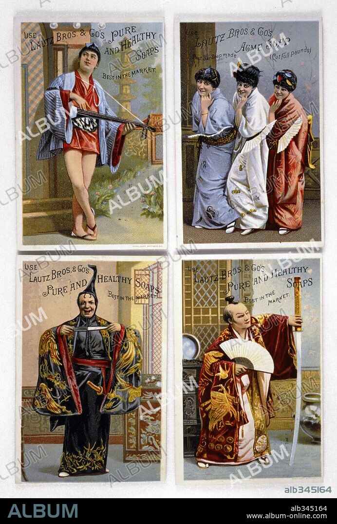 Gilbert and Sullivan, soap trade cards for 1st performance