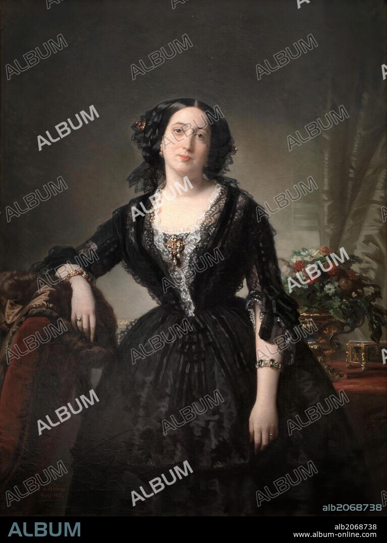 Federico de Madrazo y Kuntz / 'María Dolores de Aldama y Alfonso, marquesa de Montelo', 1855, Escuela Española, Óleo sobre Lienzo, 130 cm x 98 cm, P04450.