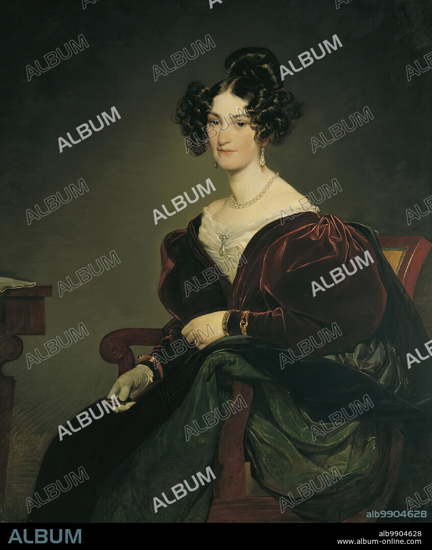 FRIEDRICH VON AMERLING. Amalie Klein, 1834. Amalie Josefine Klein, née von Henikstein (1806–1871), was the daughter of Josef Rittervon Henikstein (1768–1838) and his wife Elisabeth, née Zacher von Sonnenstein.