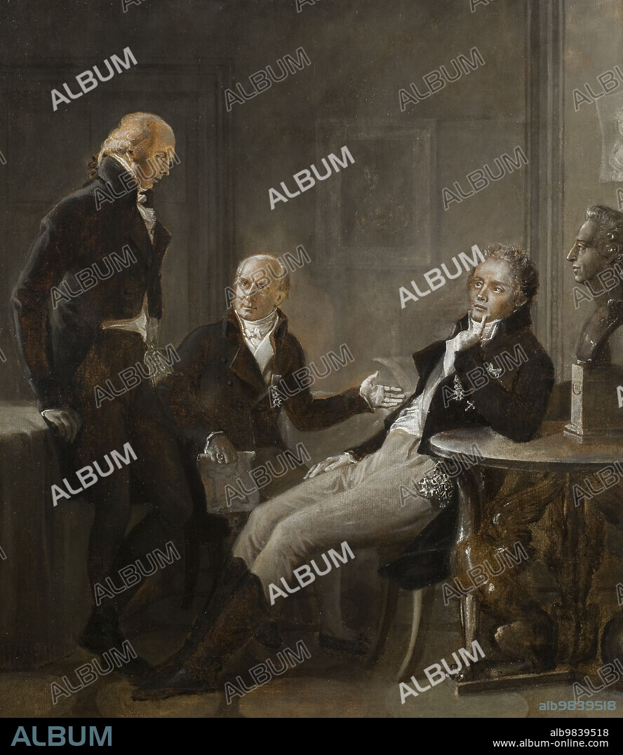 RENE THEODORE BERTHON. Johan Fredrik Aminoff, Johan Albrekt Ehrenström and Gustaf Mauritz Armfelt, 1804.