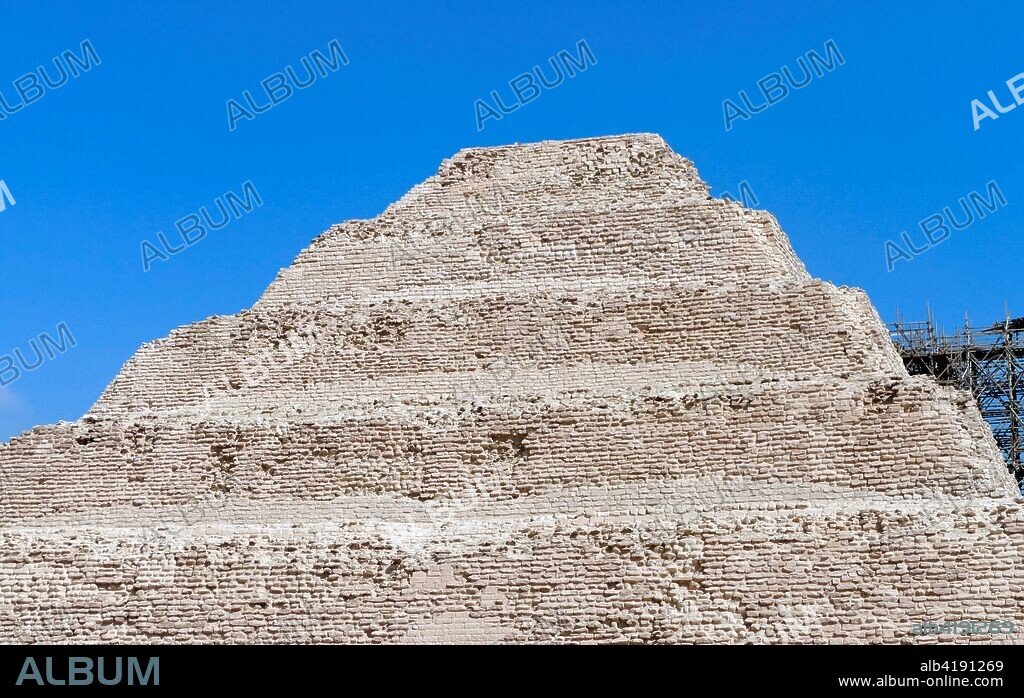 Step Pyramid of Djoser. at Saqqara. Egypt. Saqqara was an ancient burial ground in Egypt. serving as the necropolis for the Ancient Egyptian capital. Memphis. Djoser was the first or second king of the 3rd Dynasty (ca. 2667 to 2648 BC) of the Egyptian Old Kingdom (ca. 2686 to 2125 BC).