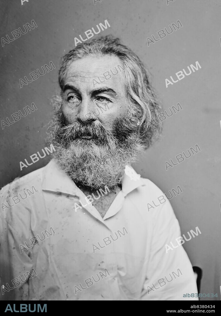 BRADY'S NATIONAL PHOTOGRAPHIC PORTRAIT GALLERIES. Walt Whitman, 1862. [Poet and author].