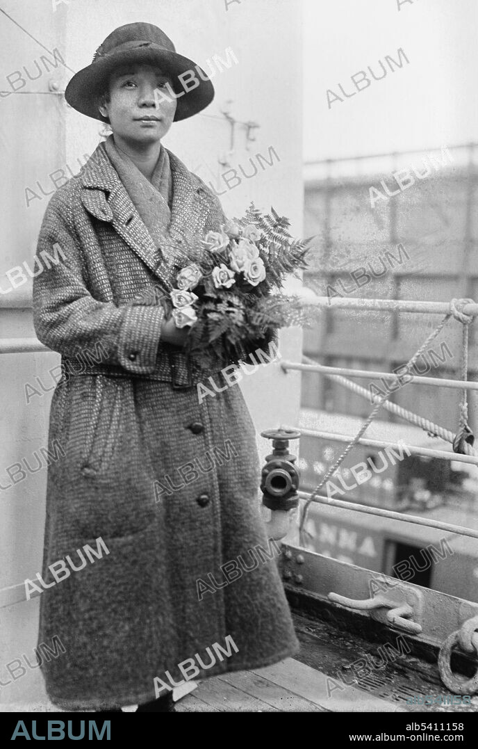 Mabel Ping-Hua Lee (October 7, 1897 - 1966) was a Chinese-American advocate for women's suffrage. She attended Barnard College and Columbia University and earned a PhD in Economics. She was a leader of the American Baptist Home Mission Society and established the First Chinese Baptist Church and the Chinese Community Center in NYC's Chinatown. Lee became a well-known figure in the women's suffrage movement and rode horseback in the 1912 New York suffrage parade. In 1920 the Nineteenth Amendment was passed, but as an immigrant, Lee was unable to vote. Bain News Service, undated (cropped and cleaned).