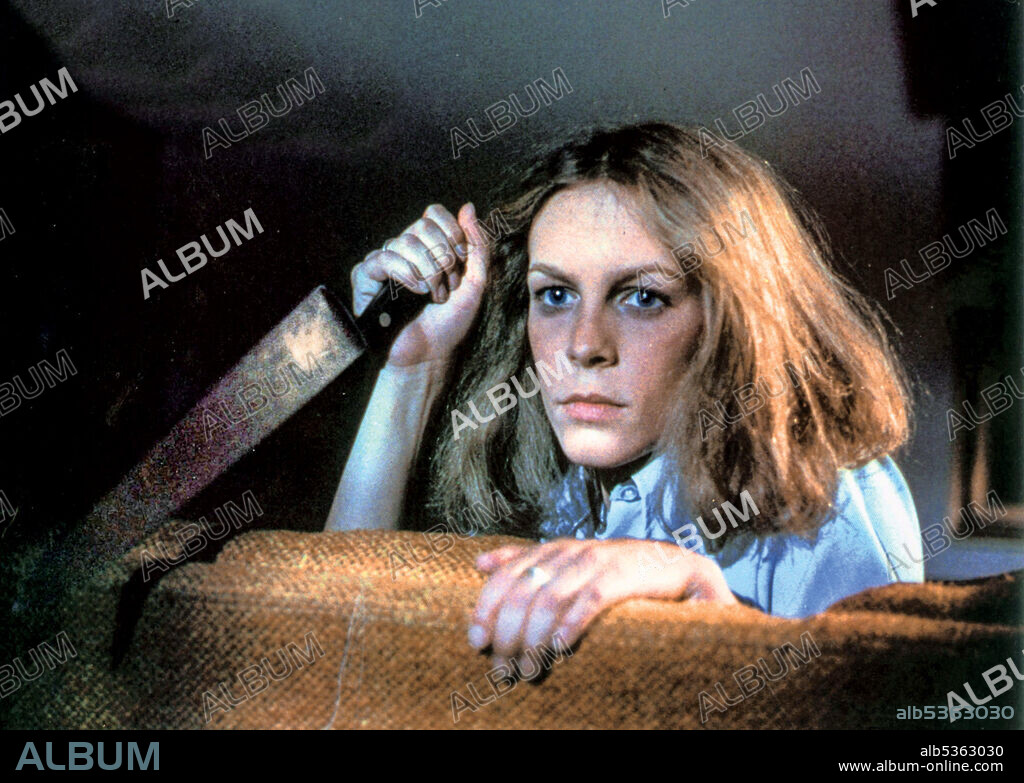 JAMIE LEE CURTIS in HALLOWEEN, 1978, unter der Regie von JOHN CARPENTER. Copyright FALCON INTERNATIONAL.